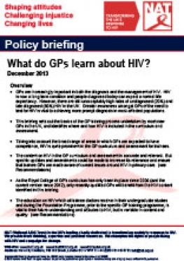 What do GPs learn about HIV?
