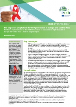 HIV prep evidence briefing ECDC