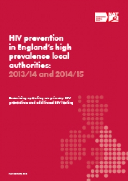 HIV prevention in England's high prevalence local authorities: 2015 edition
