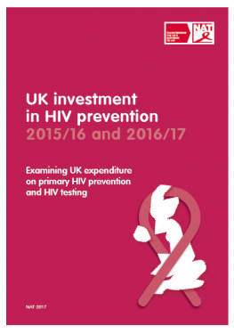 UK investment in HIV prevention 2015/16 and 2016/17